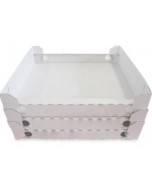 Cubo pizza 33x33 cm. bianco neutro pz.200 