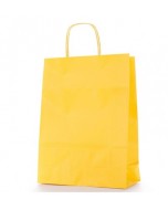 Shopper in carta crema manico ritorto 27+12x37 